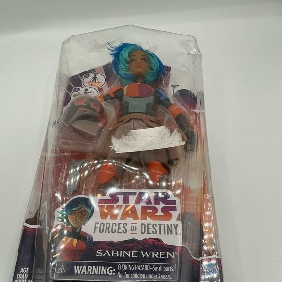 Star Wars Forces of Destiny Sabine Wren Action Figure - Blue and Orange NIB - Picture 3 of 5